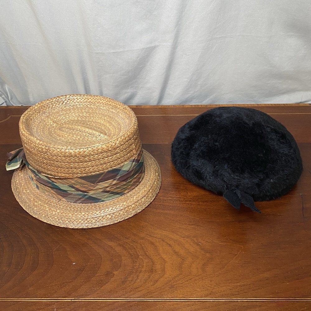 Vintage 1960s Ladies Hats Lot of 2 - Lady Dobbs and Mystere Fur Hat by Eddi